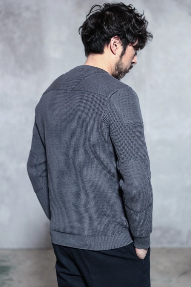 ADDICT CLOTHES JAPAN ACVM PADDED WAFFLE COTTON TURTLE KNIT DARK_GREY