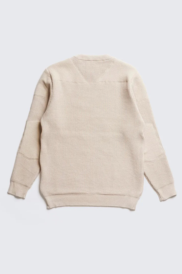 ADDICT CLOTHES JAPAN ACVM PADDED WAFFLE COTTON KNIT SMOKE_BEIGE