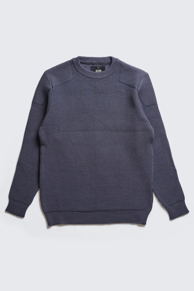 ADDICT CLOTHES JAPAN ACVM PADDED WAFFLE COTTON TURTLE KNIT DARK_GREY