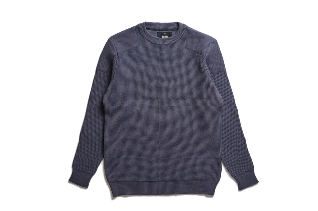 ADDICT CLOTHES JAPAN ACVM PADDED WAFFLE COTTON TURTLE KNIT DARK_GREY