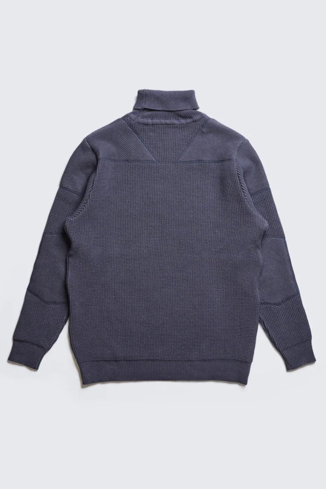 ADDICT CLOTHES JAPAN ACVM PADDED WAFFLE COTTON TURTLE KNIT DARK_GREY