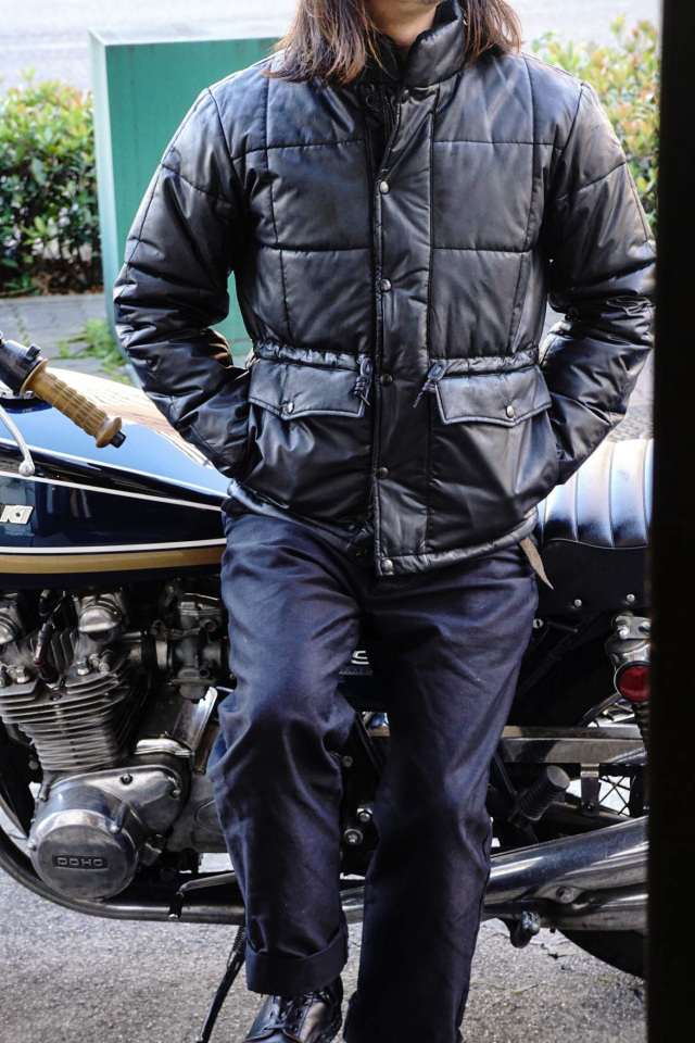 ADDICT CLOTHES JAPAN ACVM WAXED COTTON QUILTED JACKET BLACK