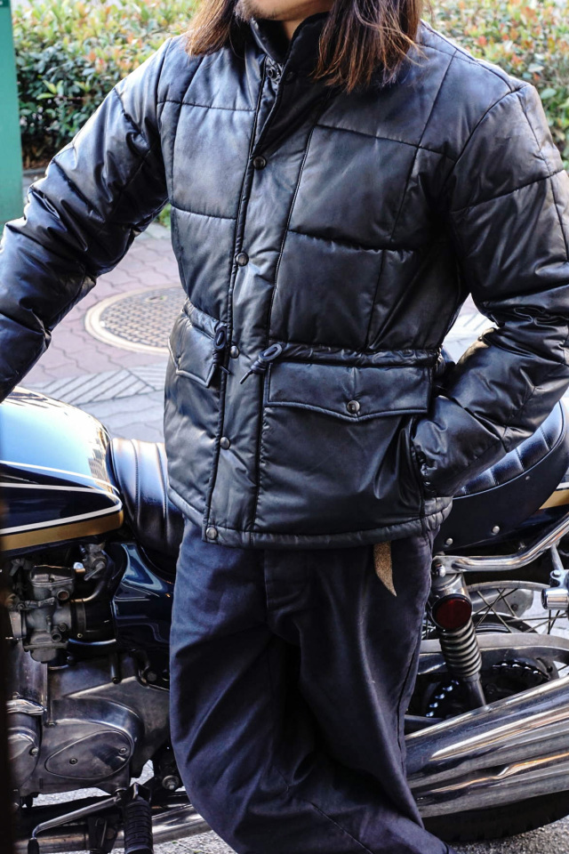 ADDICT CLOTHES JAPAN ACVM WAXED COTTON QUILTED JACKET BLACK