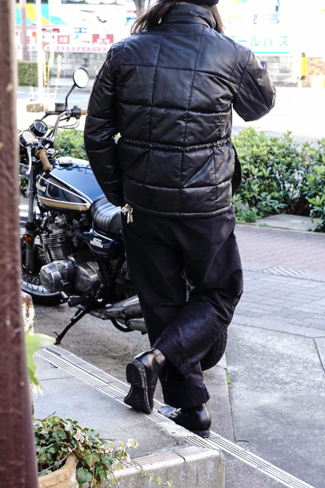 ADDICT CLOTHES JAPAN ACVM WAXED COTTON QUILTED JACKET BLACK