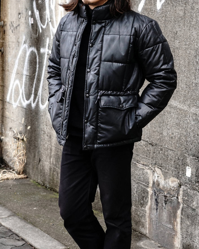 ADDICT CLOTHES JAPAN ACVM WAXED COTTON QUILTED JACKET BLACK