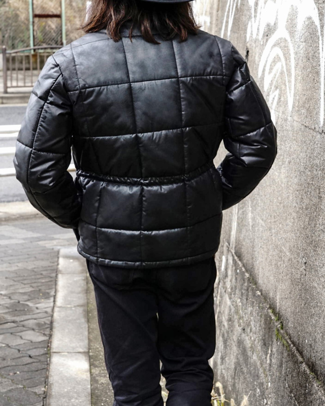 ADDICT CLOTHES JAPAN ACVM WAXED COTTON QUILTED JACKET BLACK