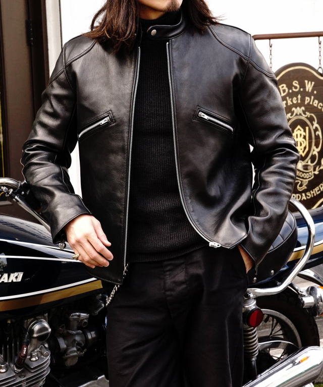 ADDICT CLOTHES JAPAN AD-05 CLUBMAN JACKET (SHEEP) BLACK