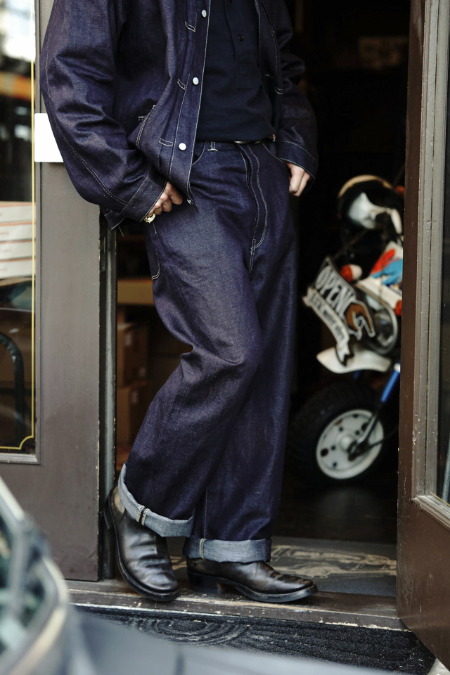 BSC Uniform - Linen Blended Denim Waist Overall -