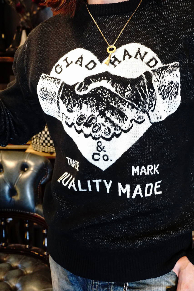 BY GLAD HAND HEARTLAND - L/S KNIT SWEATER BLACK