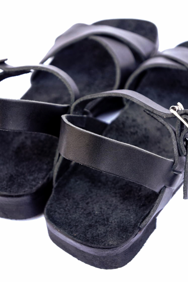 CLINCH Cross SANDAL Black Smooth