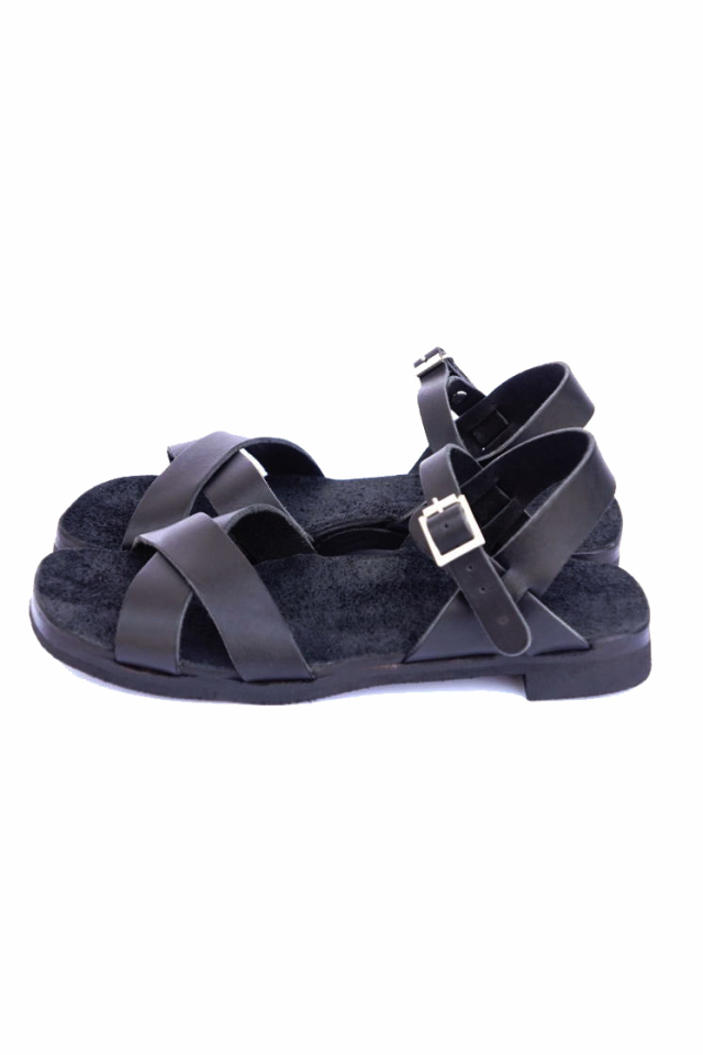 CLINCH Cross SANDAL Black Smooth