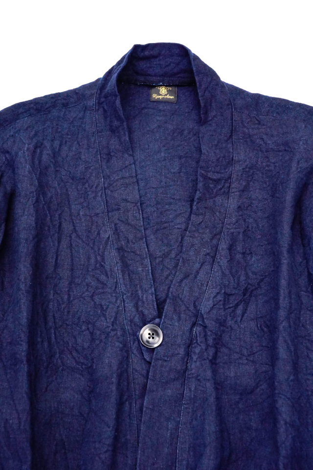 Django Atour classic indigoheavylinen montparnasse coat