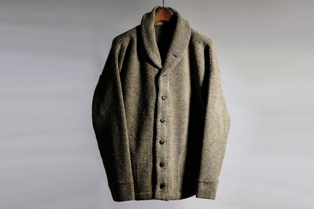 Django Atour classic farmers woolpile jacket / olive grey