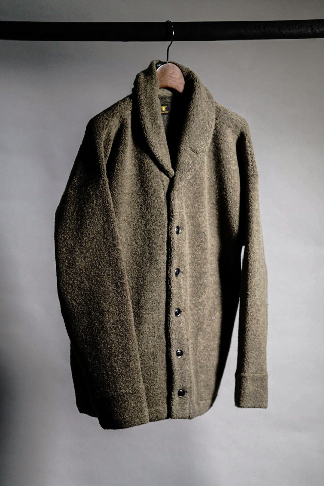 Django Atour classic farmers woolpile jacket / olive grey