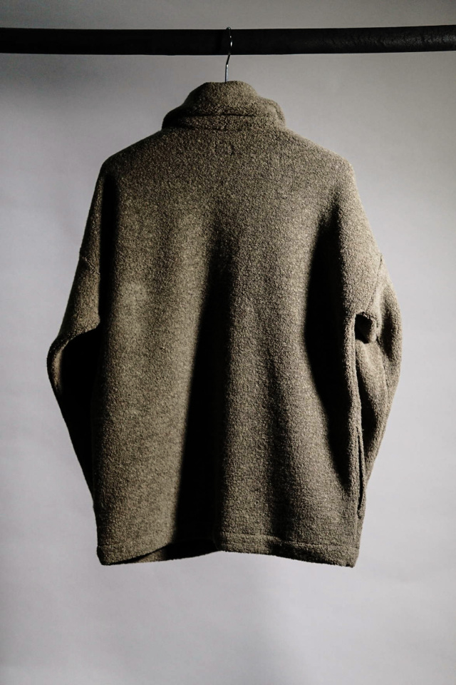 Django Atour classic farmers woolpile jacket / olive grey