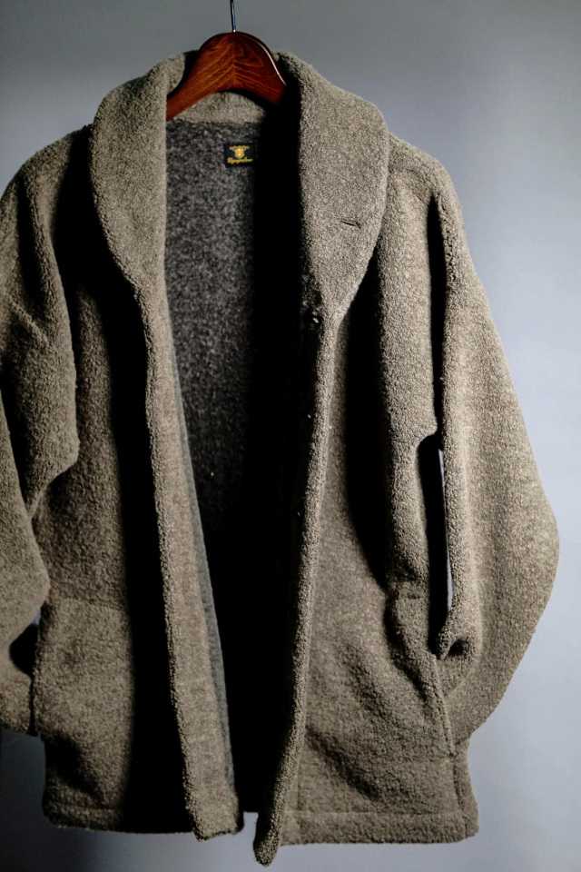 Django Atour classic farmers woolpile jacket / olive grey