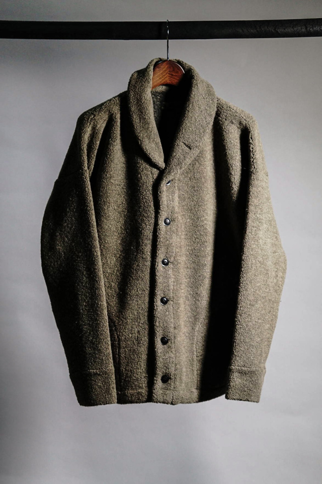 Django Atour classic farmers woolpile jacket / olive grey