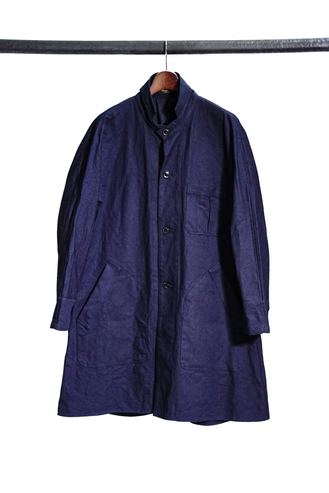 Django Atour french farmers indigo coat