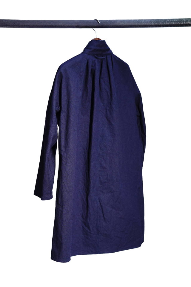 Django Atour french farmers indigo coat