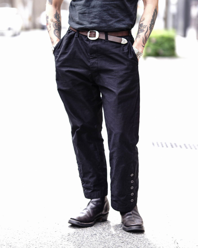 Django Atour victorians farmer moleskin pants / black