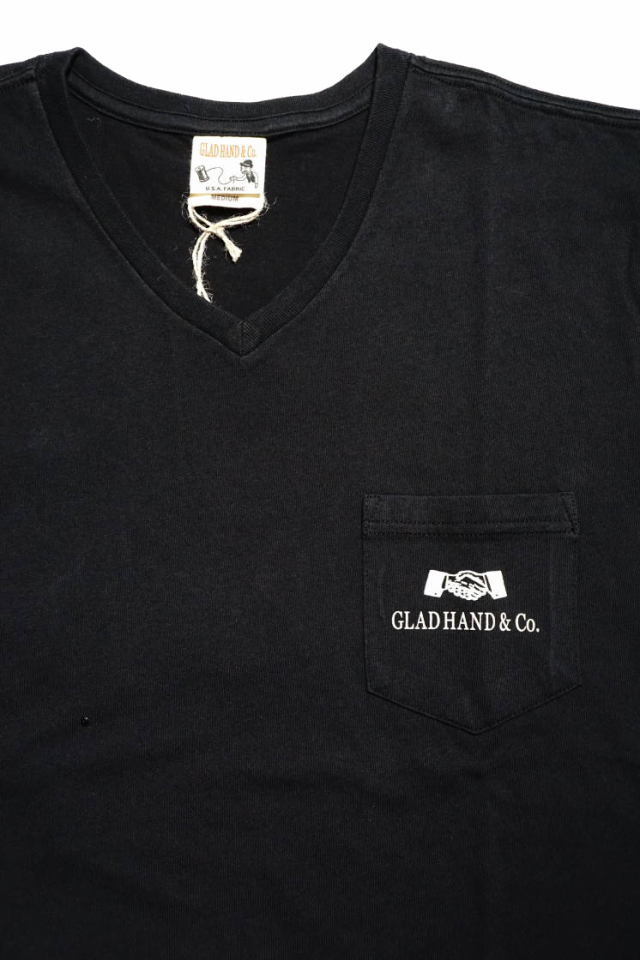 GLAD HAND GH DAILY - V-NECK T-SHIRTS BLACK