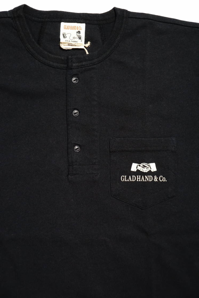 GLAD HAND GH DAILY - HENRY POCKET T-SHIRTS BLACK