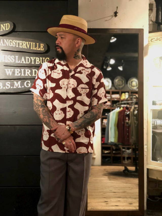 GANGSTERVILLE VIRGINIA - S/S SHIRTS BURGUNDY