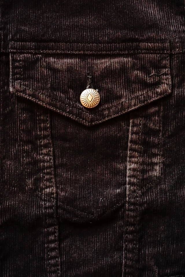 JANIS & Co. BLACK CORDUROY JACKET 【REGULAR WASH】 B.S.W.