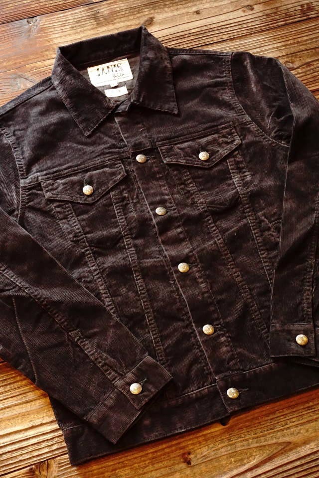 JANIS & Co. BLACK CORDUROY JACKET 【REGULAR WASH】