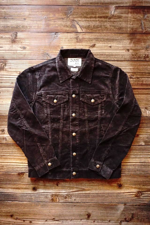 JANIS & Co. BLACK CORDUROY JACKET 【REGULAR WASH】