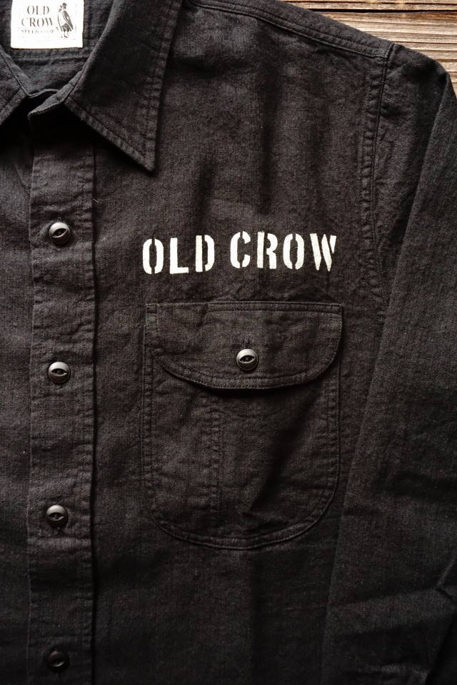OLD CROW RODDER WORKER - L/S SHIRTS BLACK