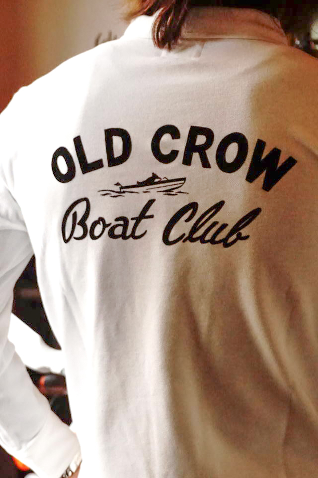 OLD CROW BOAT CLUB - L/S POLO SHIRTS WHITE