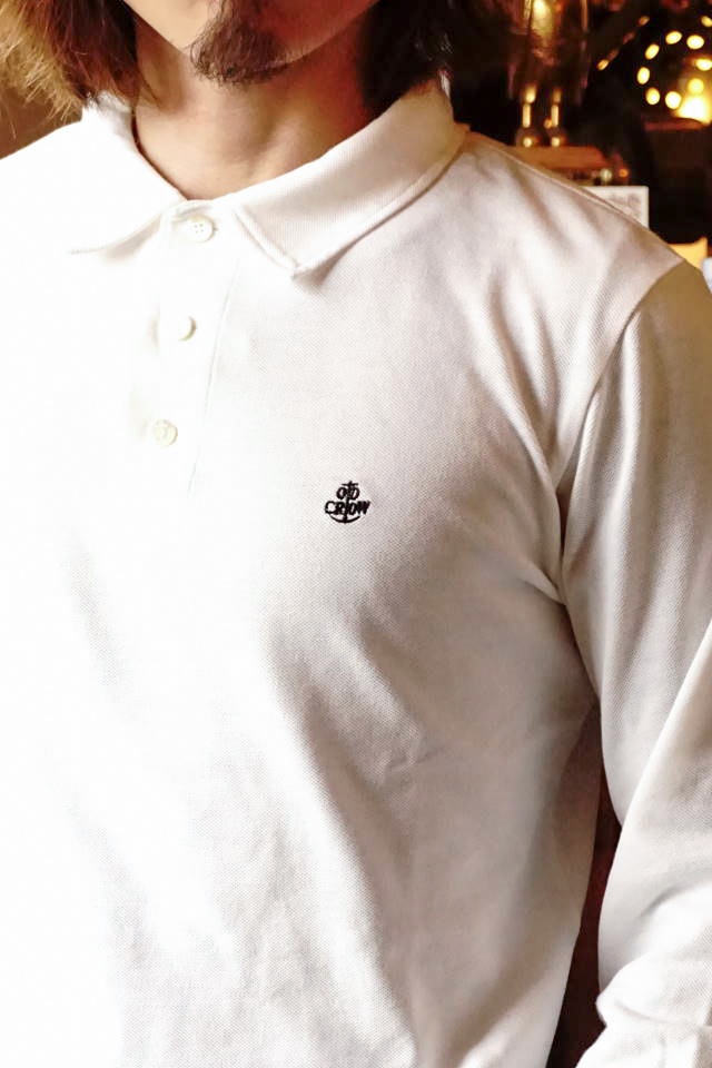 OLD CROW BOAT CLUB - L/S POLO SHIRTS WHITE