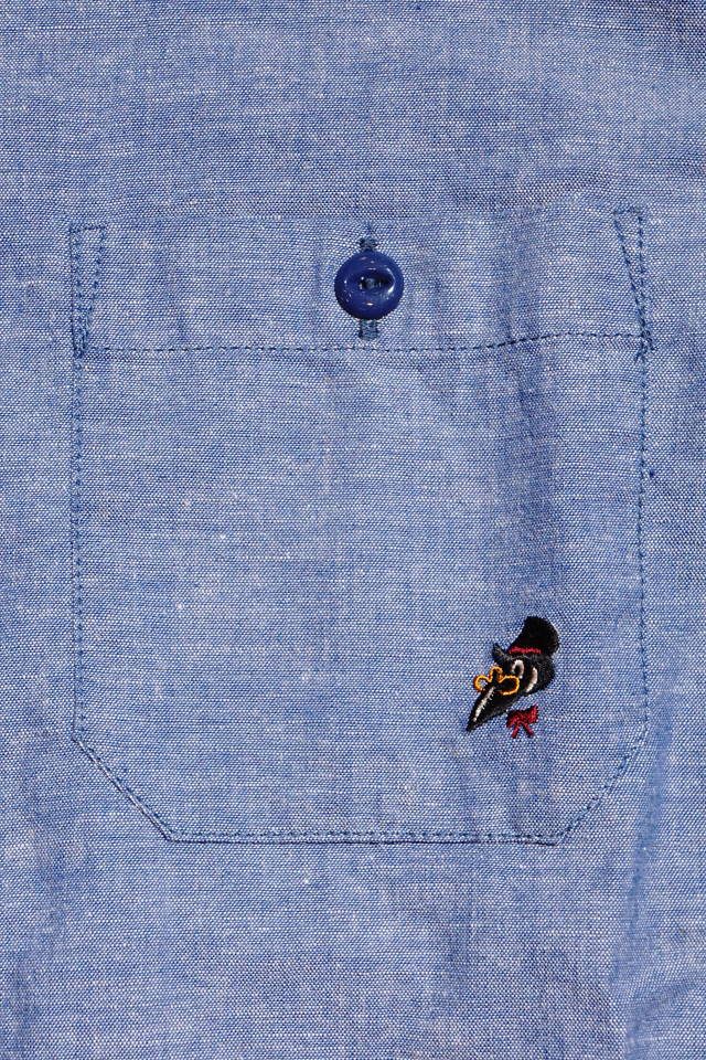 OLD CROW - L/S SHIRTS BLUE