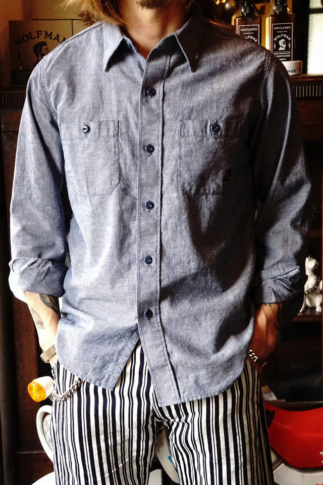 OLD CROW - L/S SHIRTS BLUE