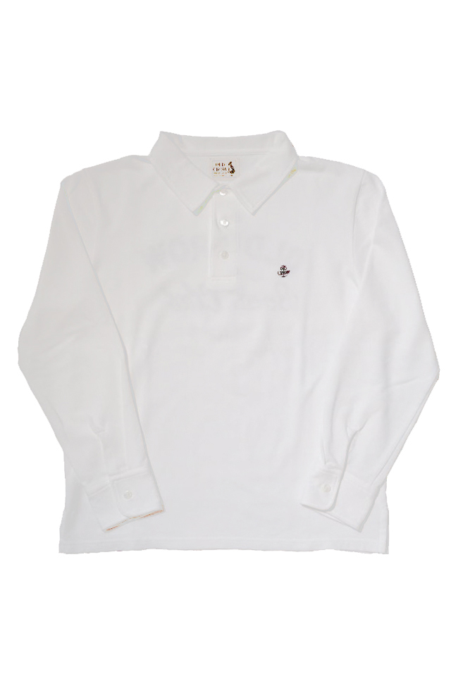 OLD CROW BOAT CLUB - L/S POLO SHIRTS WHITE