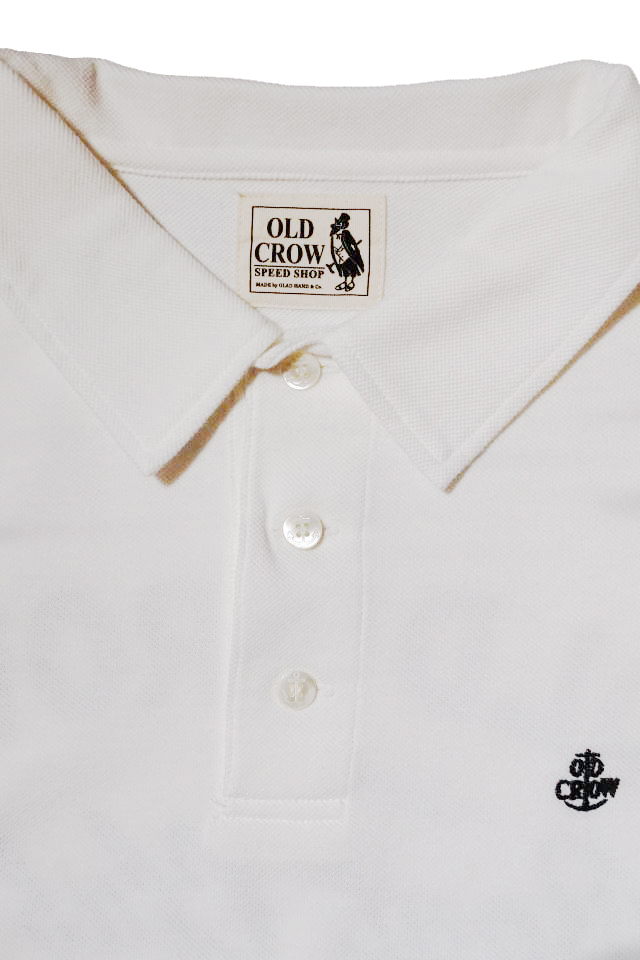 OLD CROW BOAT CLUB - L/S POLO SHIRTS WHITE