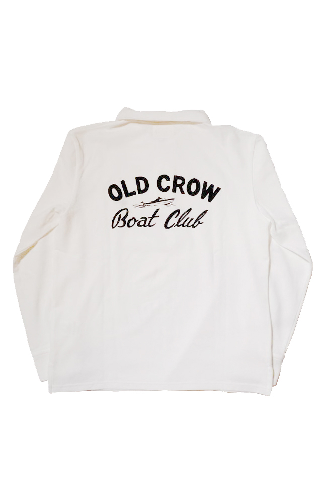 OLD CROW BOAT CLUB - L/S POLO SHIRTS WHITE