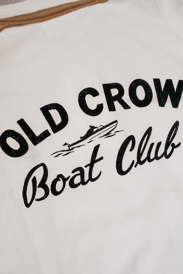 OLD CROW BOAT CLUB - L/S POLO SHIRTS WHITE