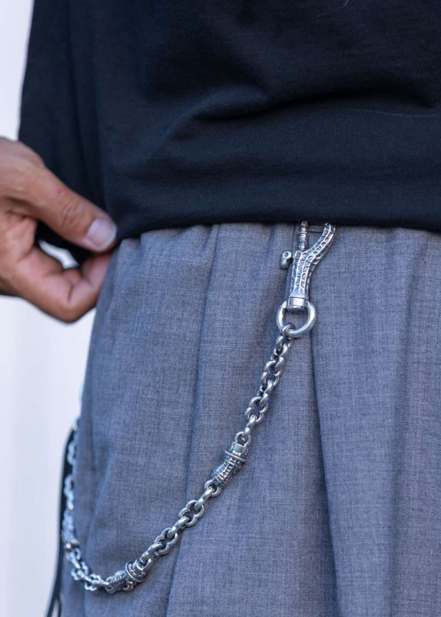 PEANUTS & Co. 3 PEANUTS WALLET CHAIN silver x k10