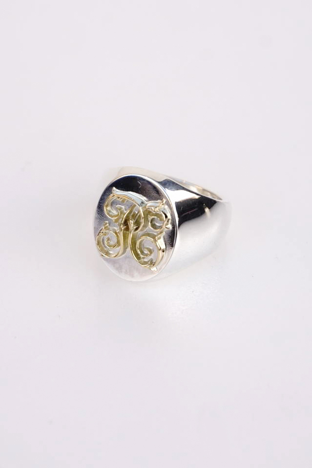 PEANUTS & Co. Signet ring Small K18Gold×Silver