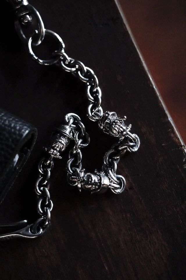 PEANUTS & Co. BULL WALLET CHAIN ALL SILVER