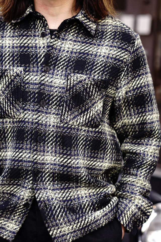 wax london Whiting - Black And Yellow Hutton Check Overshirt