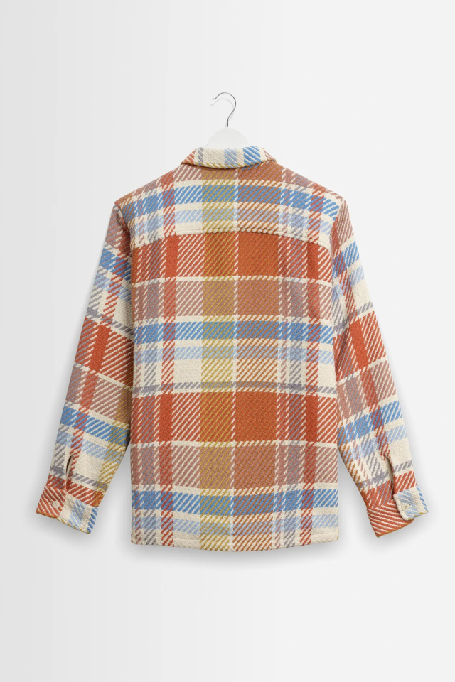 wax london Whiting - Multicolour Pastel Bude Check Overshirt