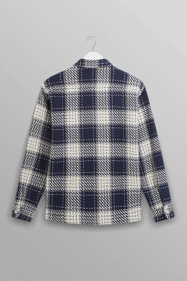 wax london Whiting - Navy Marine Beatnik Overshirt